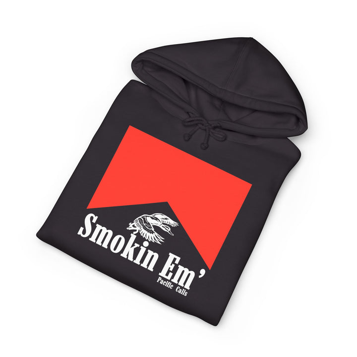 Smokin Em waterfowl hunting hoodie folded